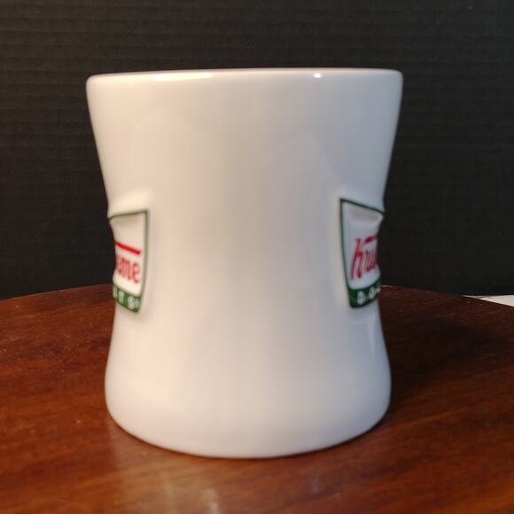 Krispy Kreme Doughnuts Coffee Restaurant‎ Diner Style Raised Logo Mug Cup 14oz - Picture 4 of 8